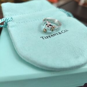 Tiffany & Co. Silver Ring with Gold Detail